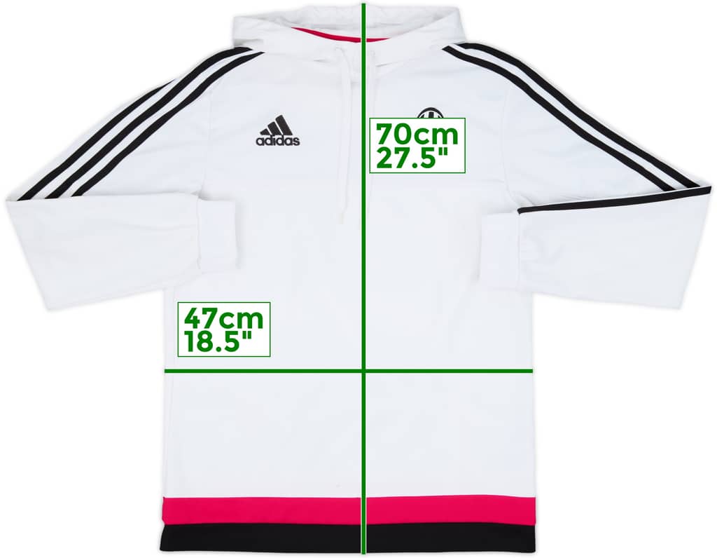 2015-16 Juventus adidas Hooded Sweat Top - 7/10 - (S)