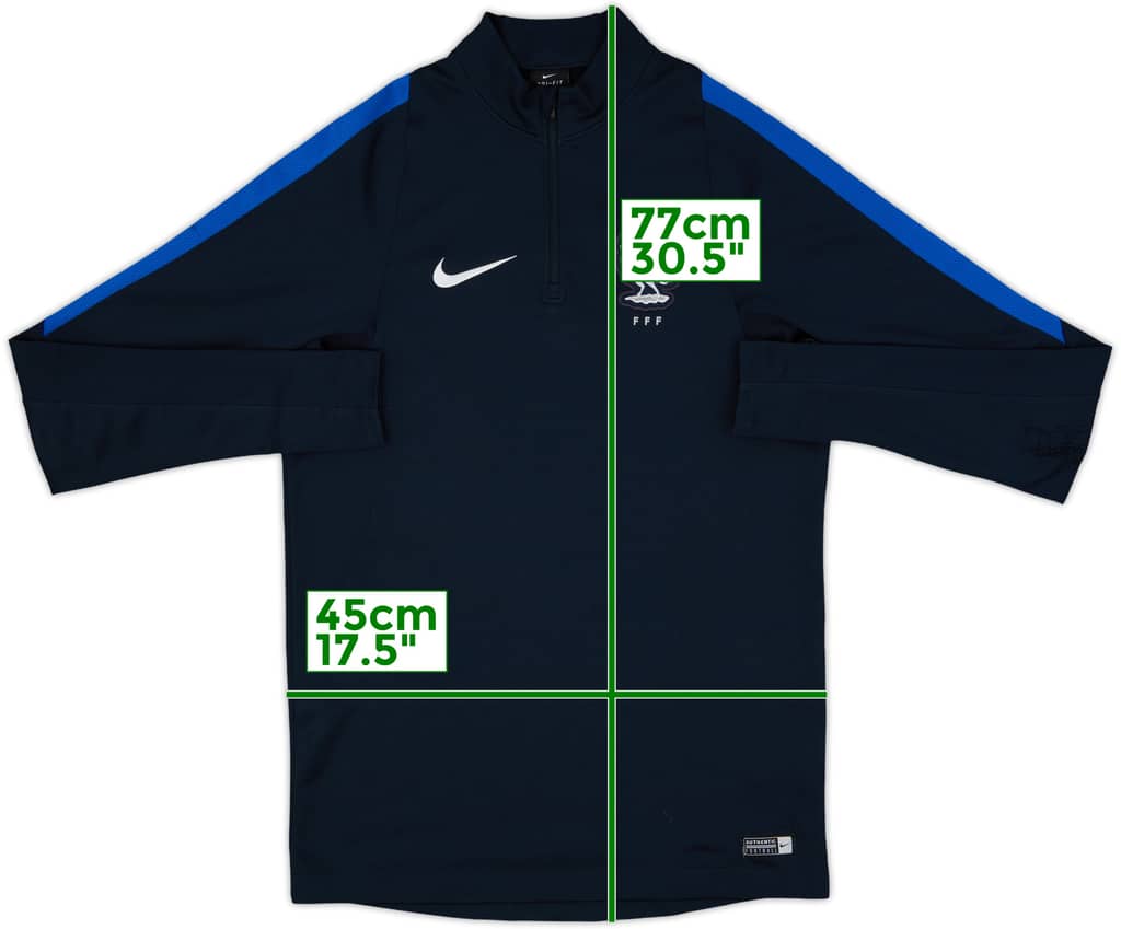 2017-18 France Nike 1/4 Zip Drill Top - 7/10 - (S)