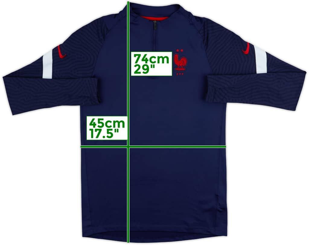 2020-21 France Nike 1/4 Zip Drill Top - 8/10 - (S)