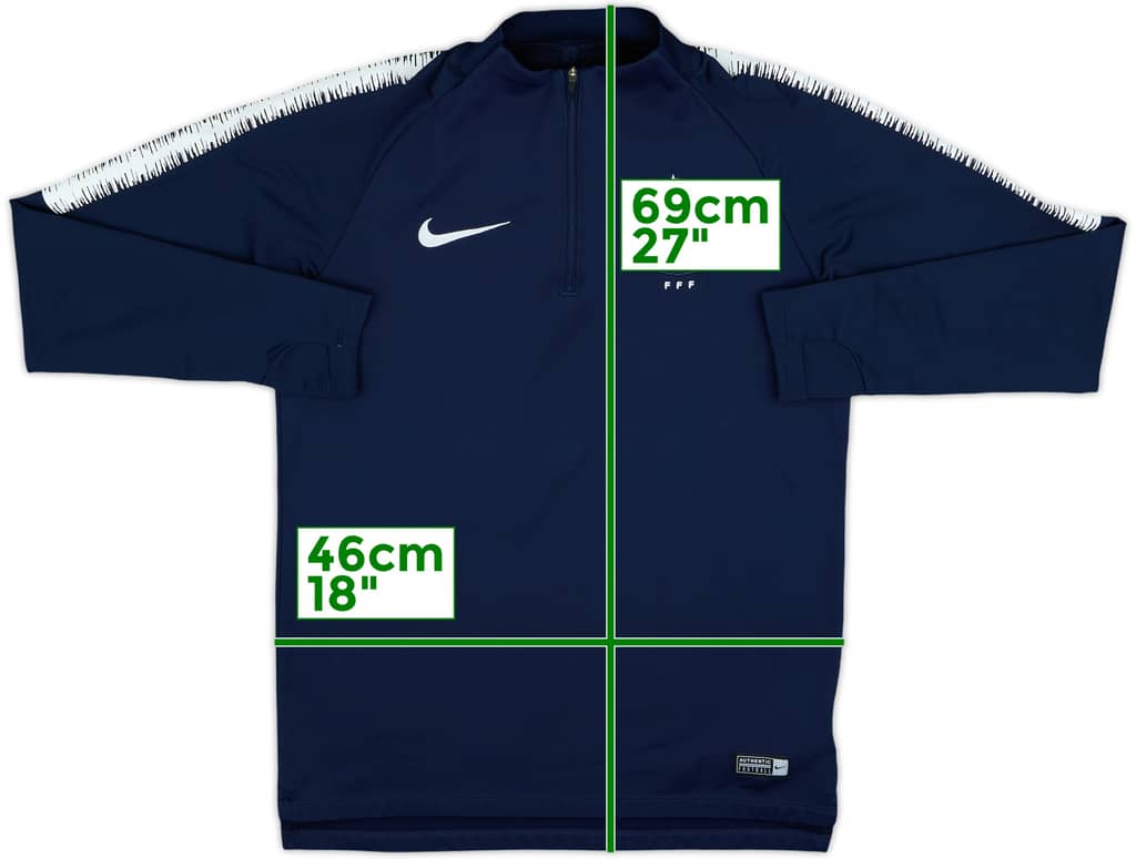 2018-19 France Nike 1/4 Zip Drill Top - 9/10 - (S)