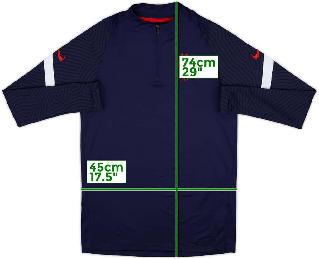 2020-21 France Nike 1/4 Zip Training Top - 8/10 - (S)