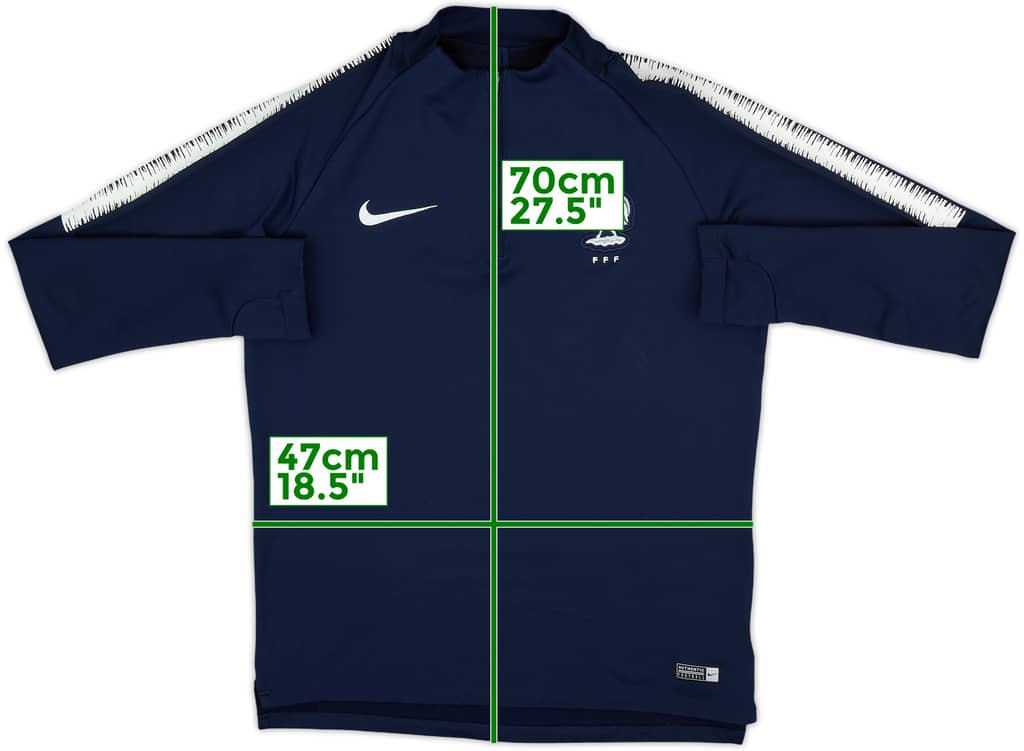 2018-19 France Nike 1/4 Zip Drill Top - 8/10 - (M)