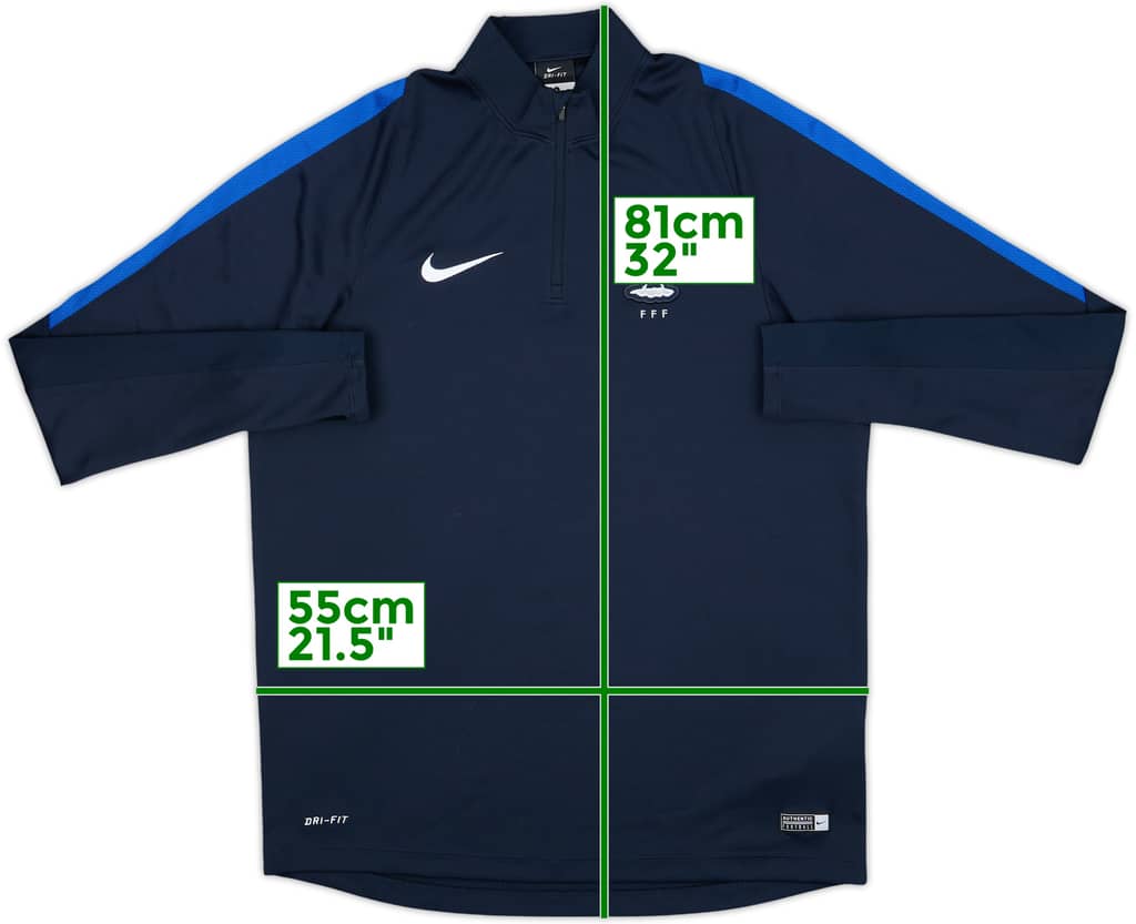 2016-17 France Nike 1/4 Zip Drill Top - 10/10 - (L)