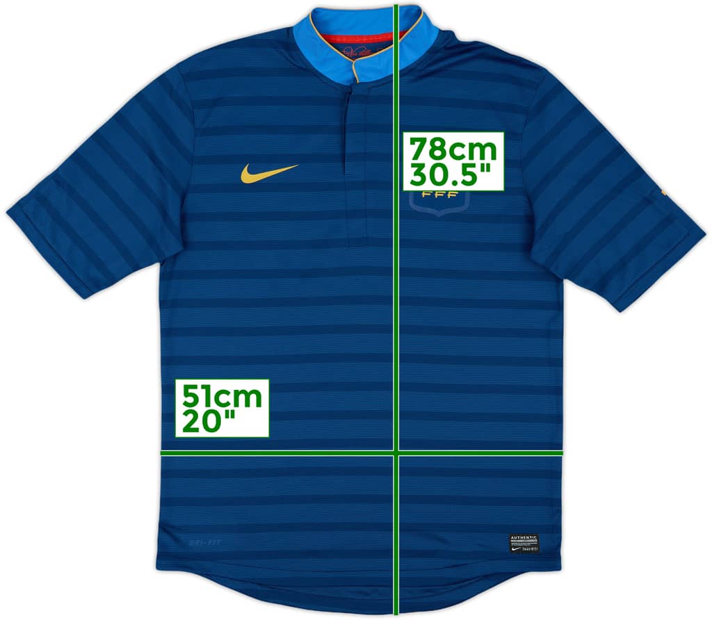 2012-13 France Authentic Home Shirt - 8/10 - (M)