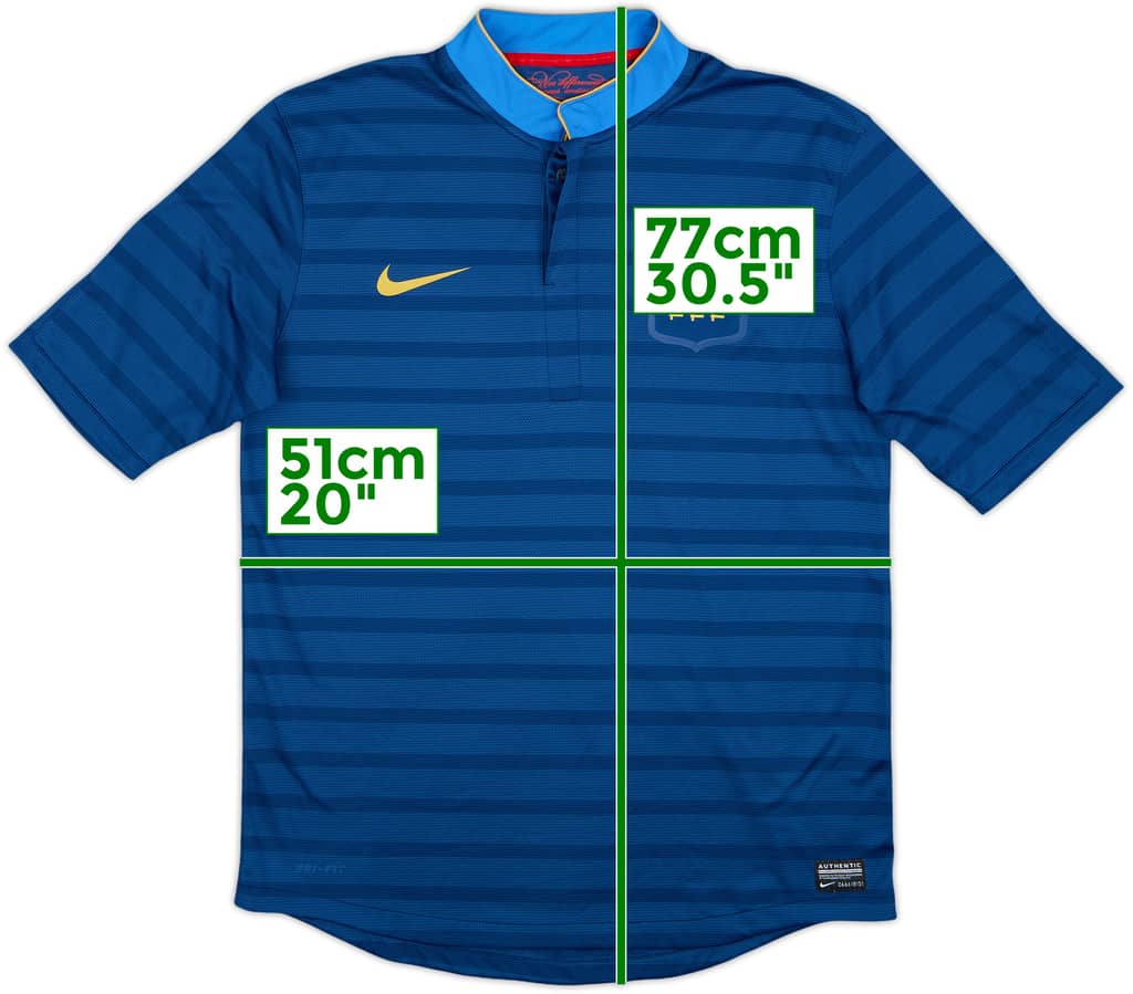 2012-13 France Authentic Home Shirt - 8/10 - (M)