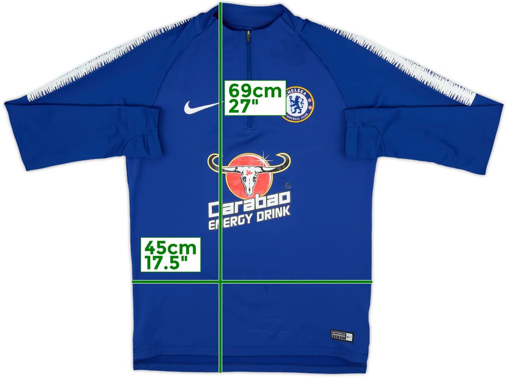 2018-19 Chelsea Nike 1/4 Zip Training Top - 7/10 - (S)