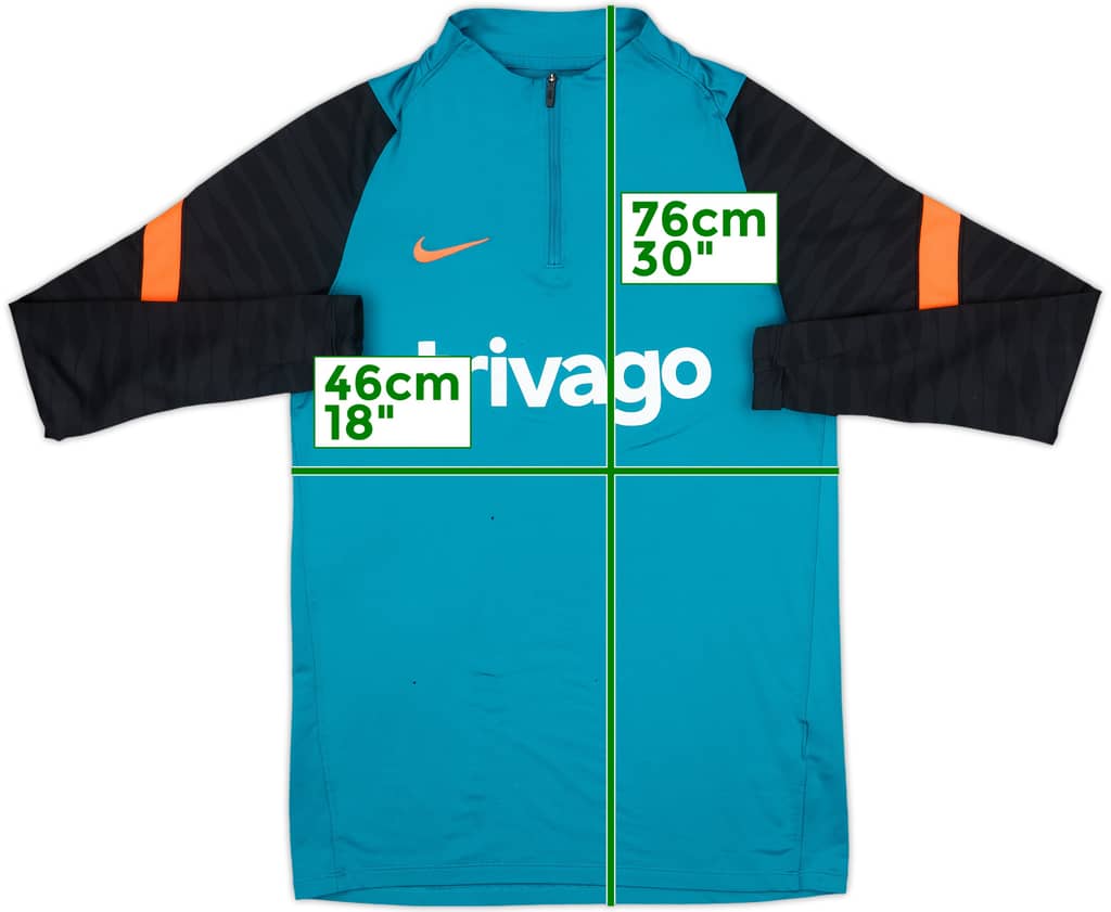 2021-22 Chelsea Nike 1/4 Zip Drill Top - 5/10 - (S)