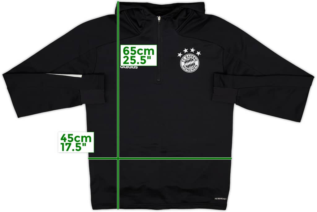 2020-21 Bayern Munich adidas 1/4 Zip Hooded Training Top - 8/10 - (S)
