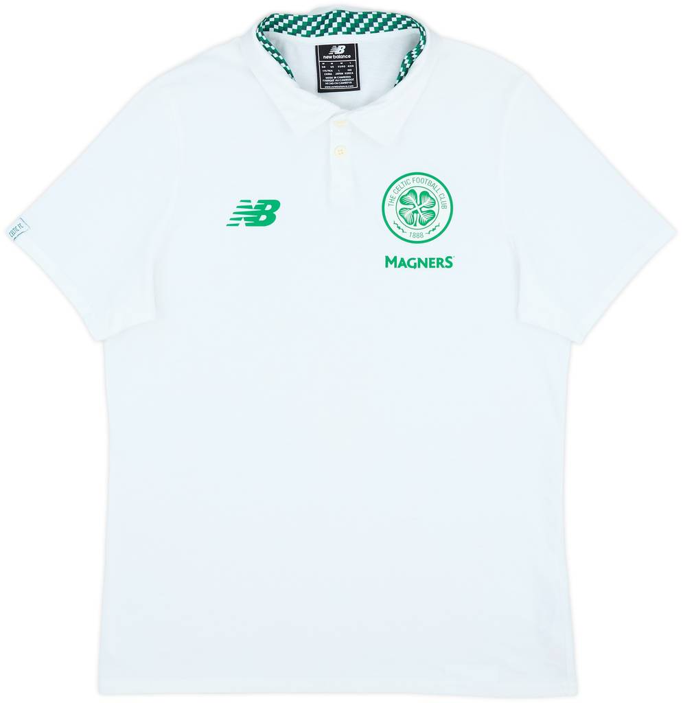 2017-18 Celtic New Balance Polo Shirt - 7/10 - (M)
