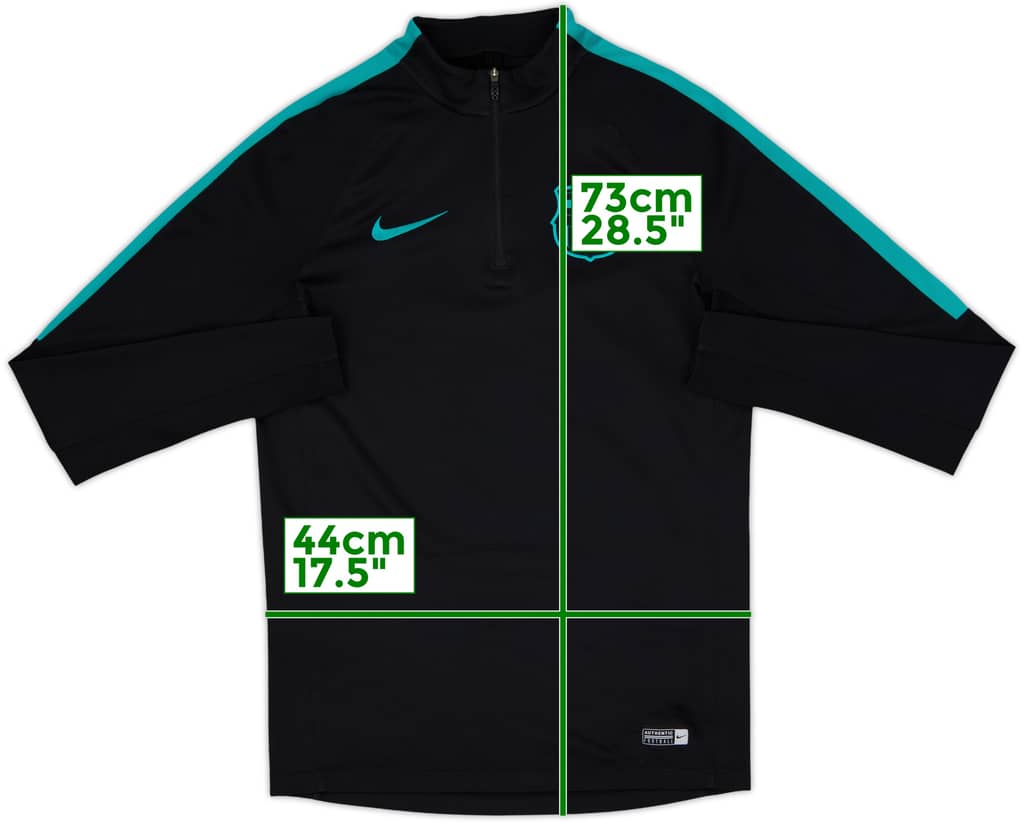 2016-17 Barcelona Nike 1/4 Zip Drill Top - 8/10 - (S)