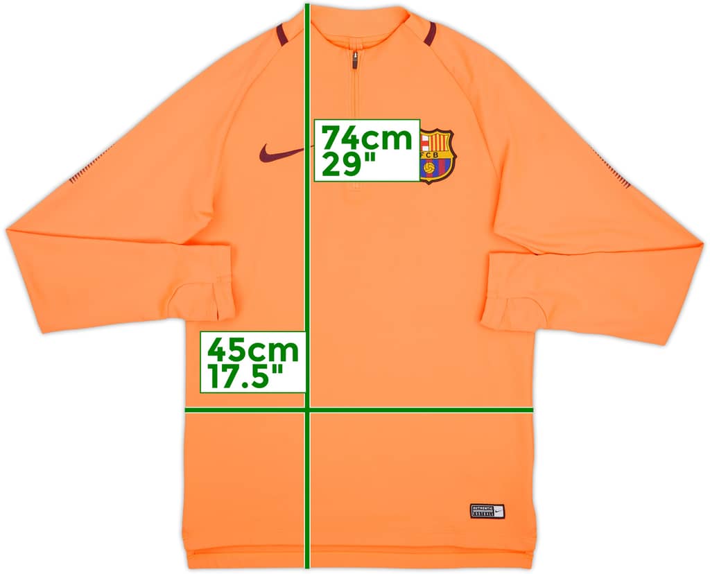 2017-18 Barcelona Nike 1/4 Zip Drill Top - 9/10 - (S)