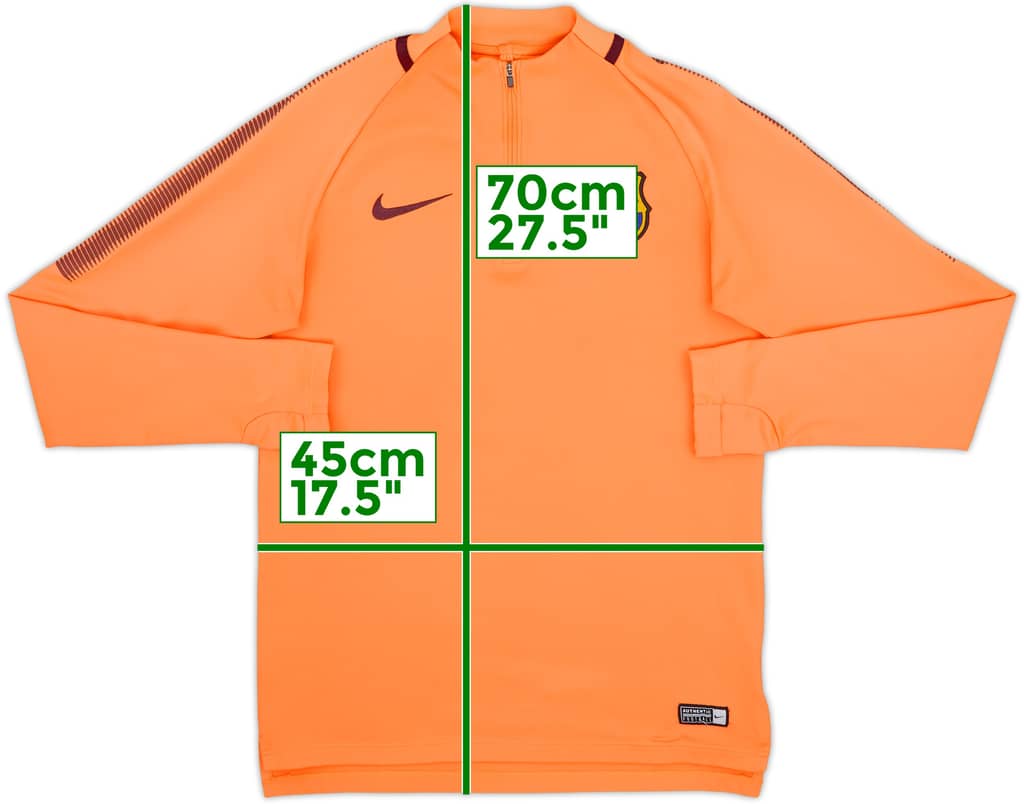2017-18 Barcelona Nike 1/4 Zip Drill Top - 9/10 - (S)