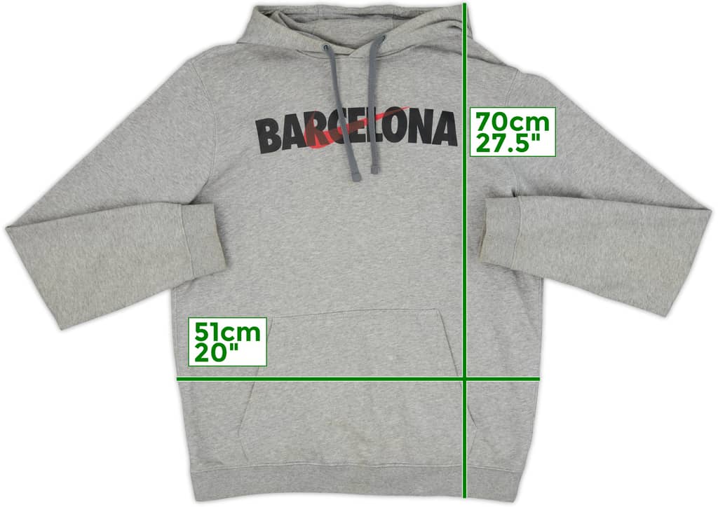 2019-20 Barcelona Nike Hooded Sweat Top - 8/10 - (M)