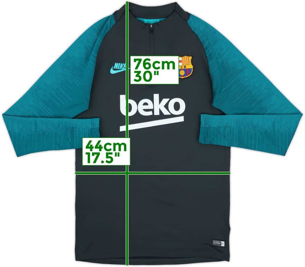 2019-20 Barcelona Nike 1/4 Zip Drill Top - 10/10 - (S)