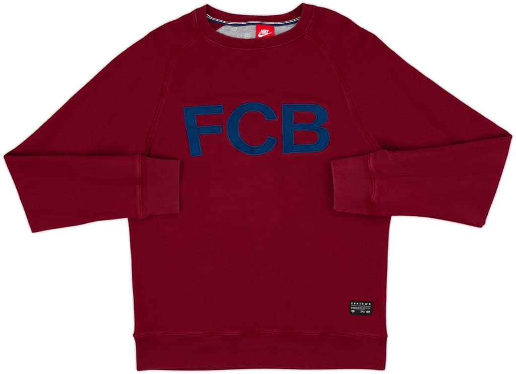 2013-14 Barcelona Nike Sweat Top - 8/10 - (S)