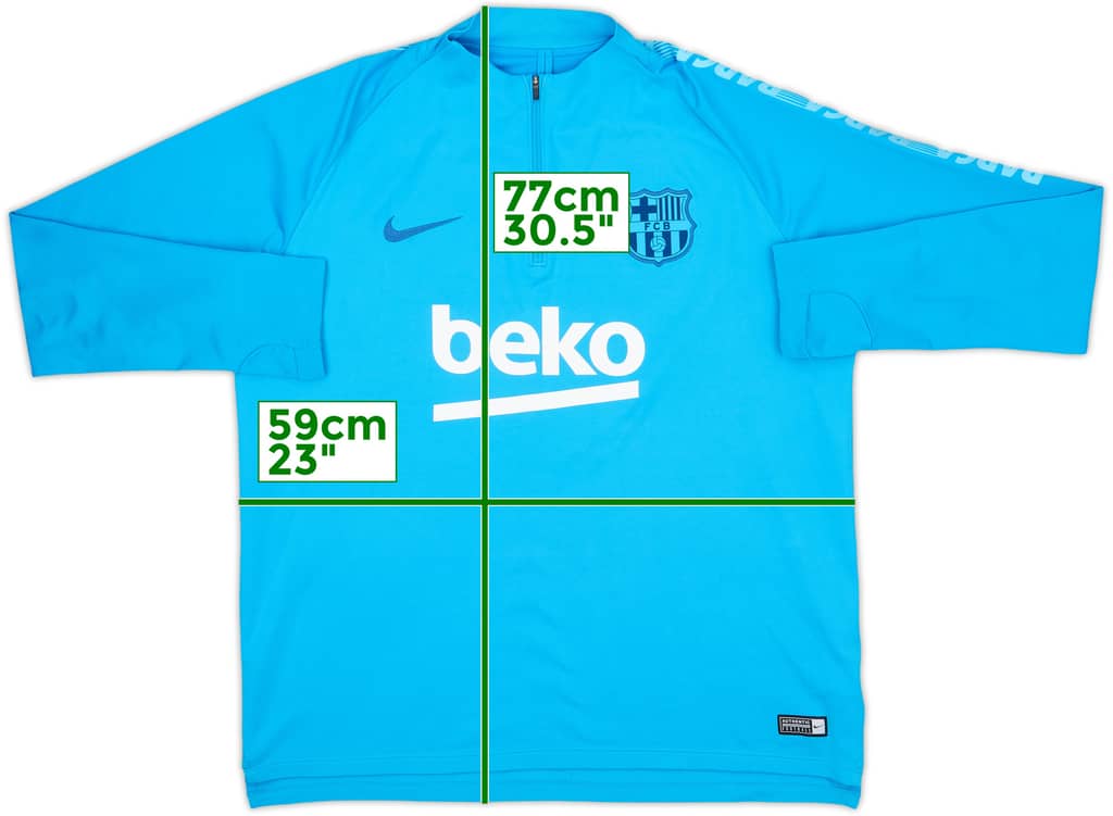 2019-20 Barcelona Nike 1/4 Zip Drill Top - 10/10 - (XL)