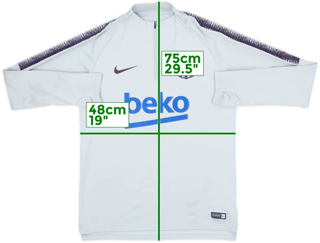 2018-19 Barcelona Nike 1/4 Zip Drill Top - 7/10 - (M)