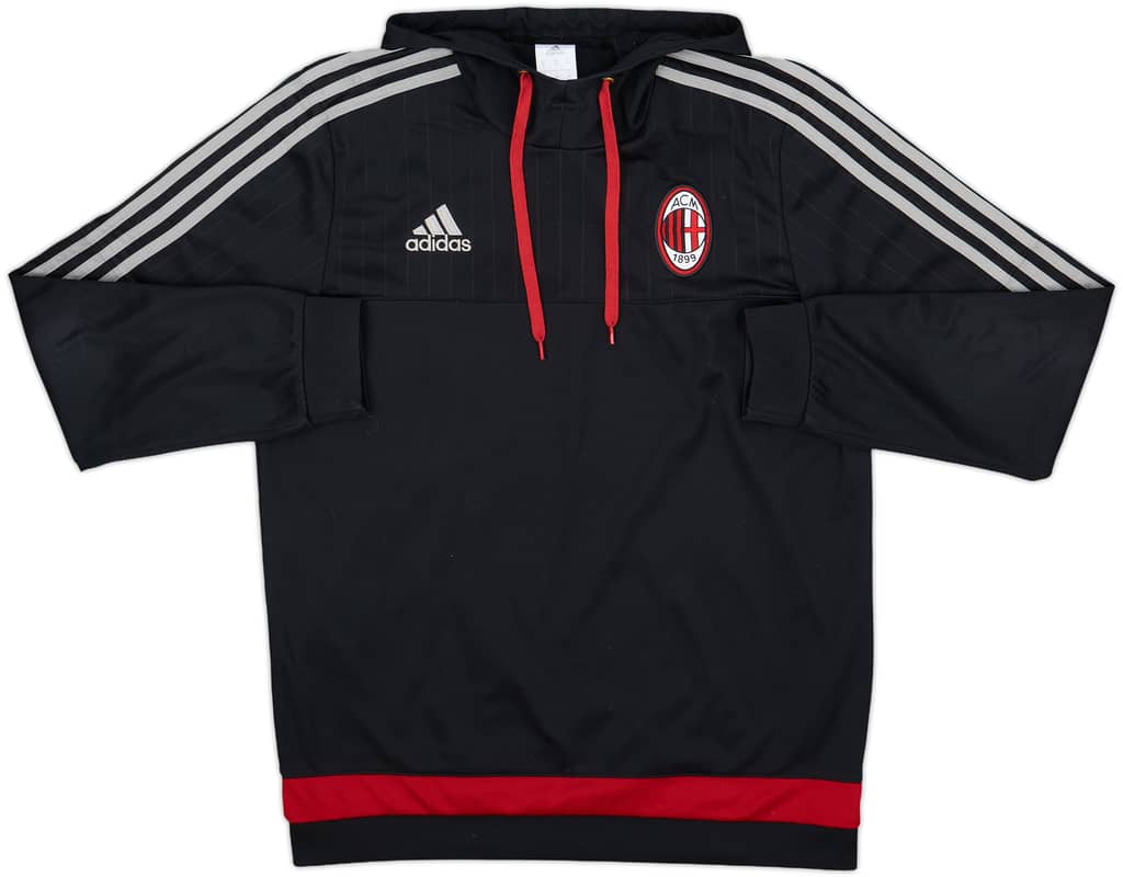 2015-16 AC Milan adidas Hoodie - 9/10 - (M)