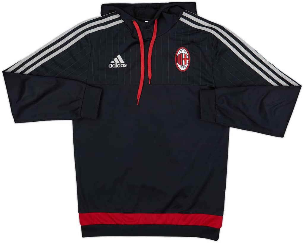 2015-16 AC Milan adidas Hoodie - 9/10 - (S)