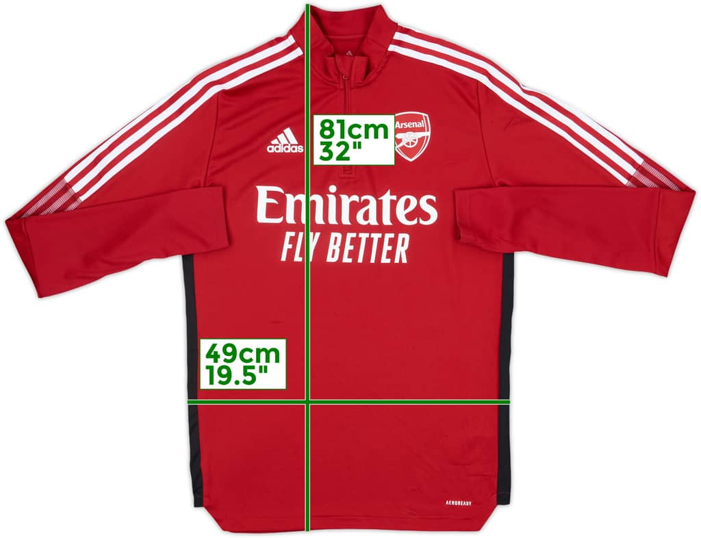 2021-22 Arsenal adidas 1/4 Zip Drill Top - 8/10 - (M)