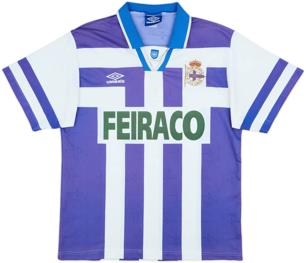1994-97 Deportivo de La Coruna Home Shirt - 5/10 - (L)