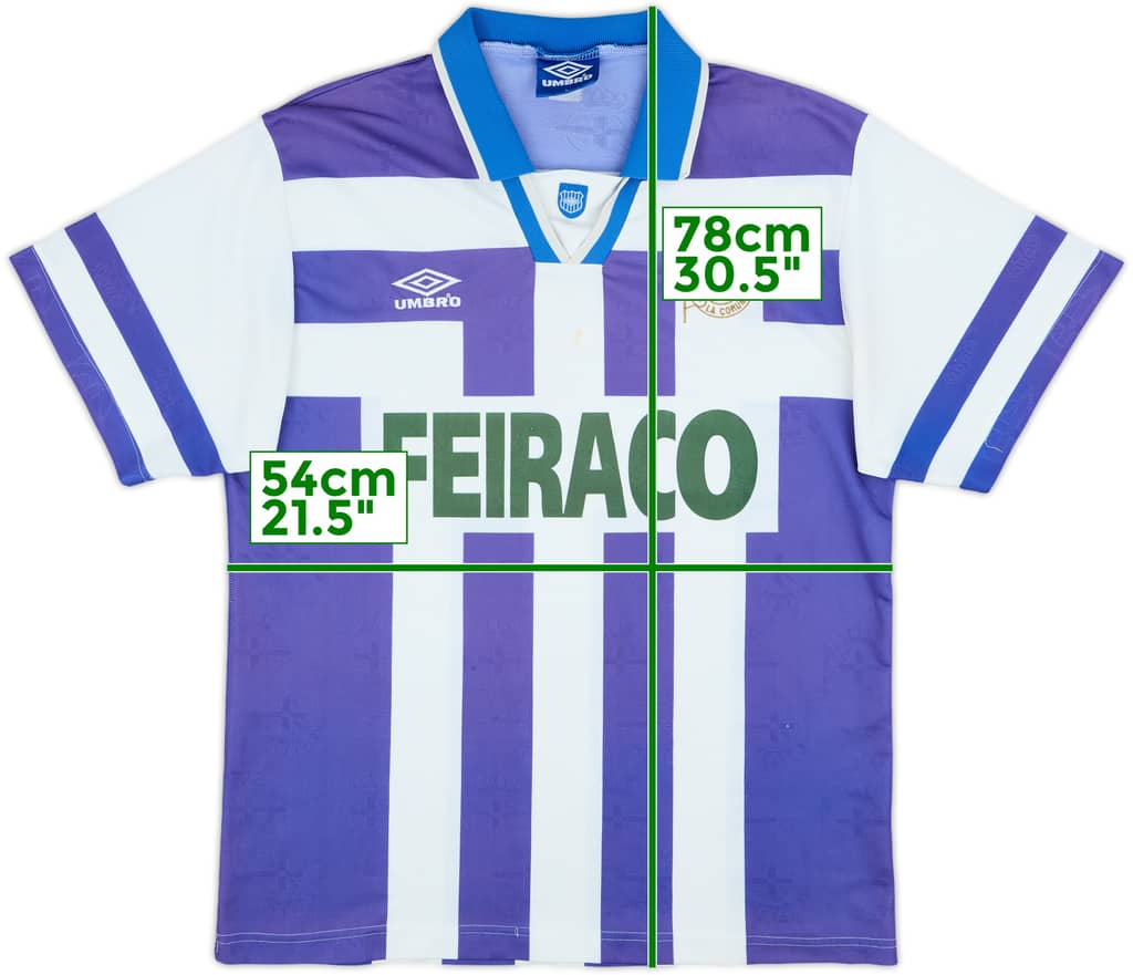 1994-97 Deportivo de La Coruna Home Shirt - 5/10 - (L)