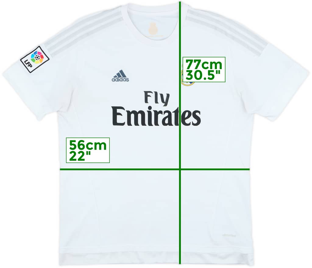 Camiseta de local del Real Madrid 2015-16 - 8/10 - (XL)