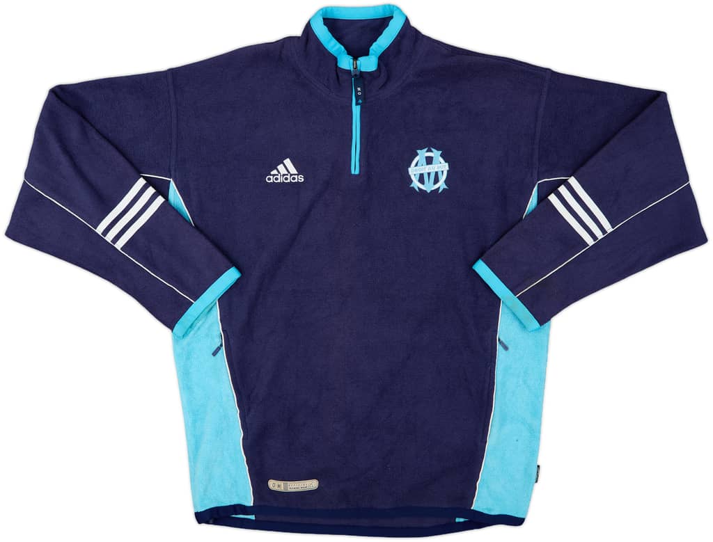 1999-00 Olympique Marseille adidas 1/4 Zip Fleece Top - 7/10 - (L)