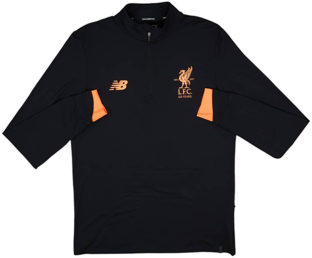 2017-18 Liverpool New Balance 1/4 Zip Drill Top - 10/10 - (L)