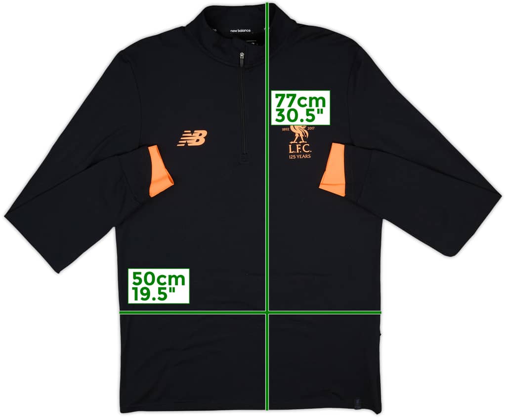 2017-18 Liverpool New Balance 1/4 Zip Drill Top - 10/10 - (L)