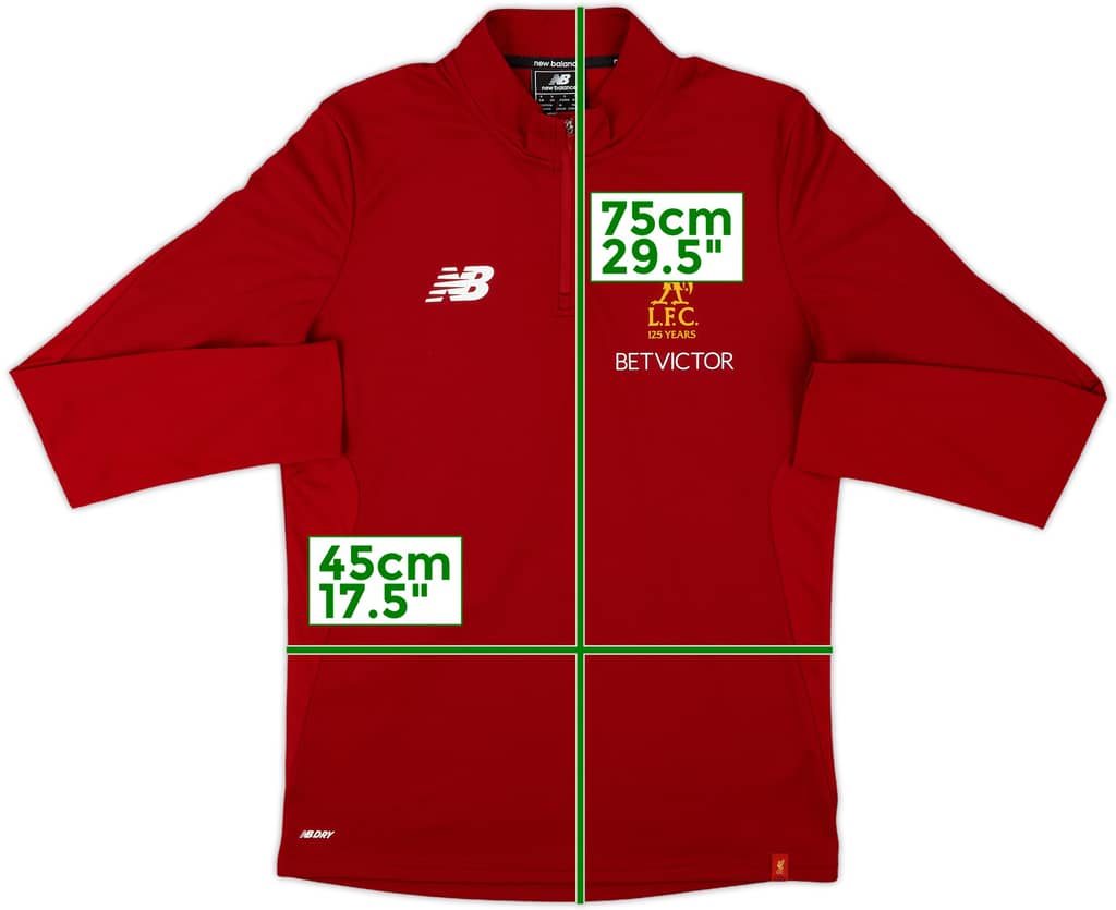 2017-18 Liverpool New Balance 1/4 Zip Drill Top - 10/10 - (S)