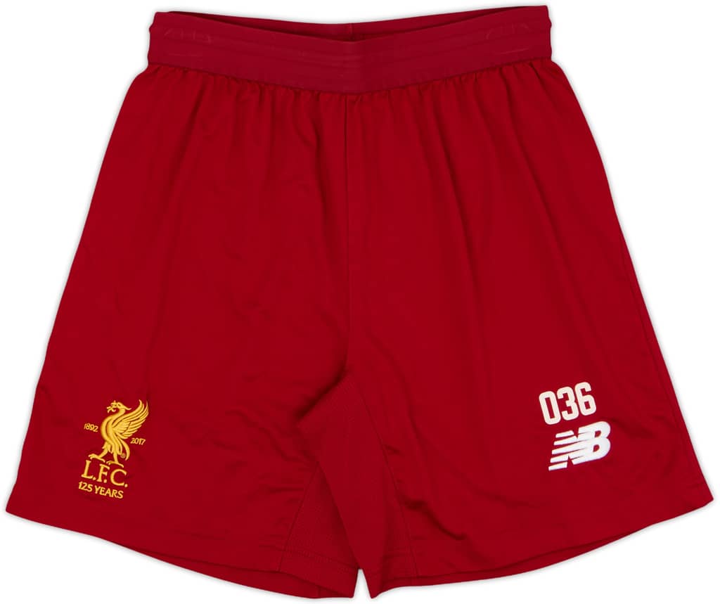 2017-18 Liverpool Player Issue Home Shorts #036 - 9/10 - (S)