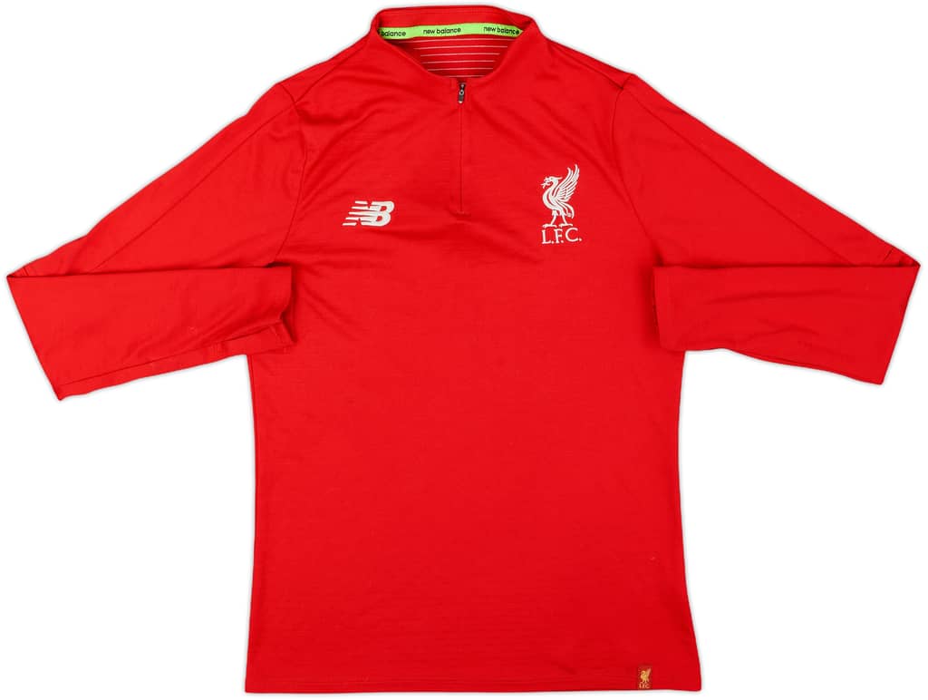 2018-19 Liverpool New Balance 1/4 Zip Drill Top - 8/10 - (XL.Boys)