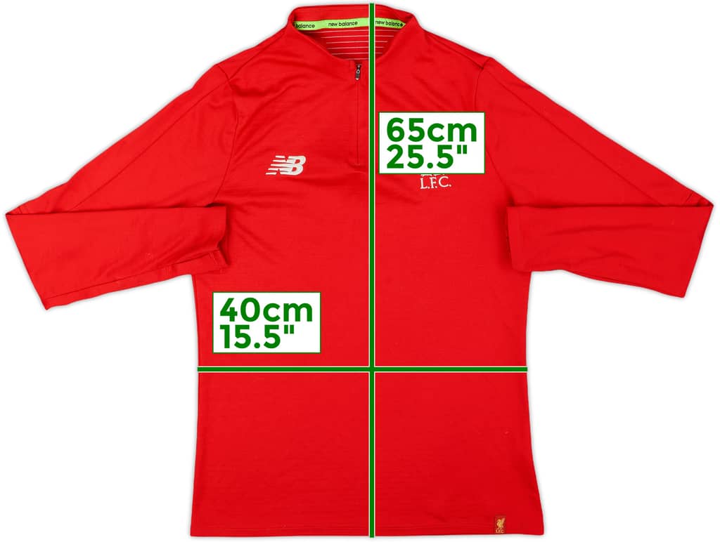2018-19 Liverpool New Balance 1/4 Zip Drill Top - 8/10 - (XL.Boys)
