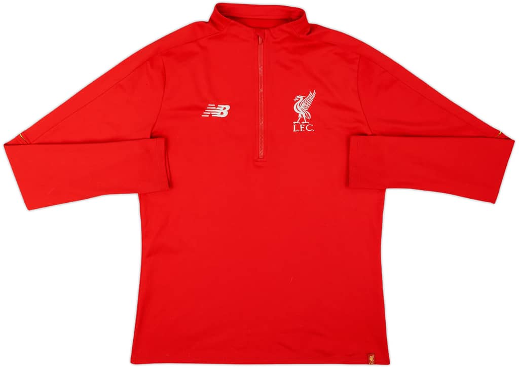 2018-19 Liverpool New Balance 1/4 Zip Drill Top - 8/10 - (M)