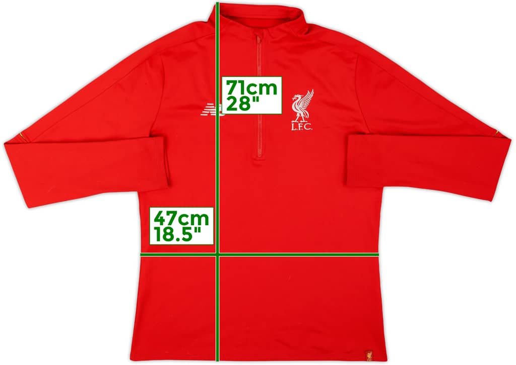 2018-19 Liverpool New Balance 1/4 Zip Drill Top - 8/10 - (M)