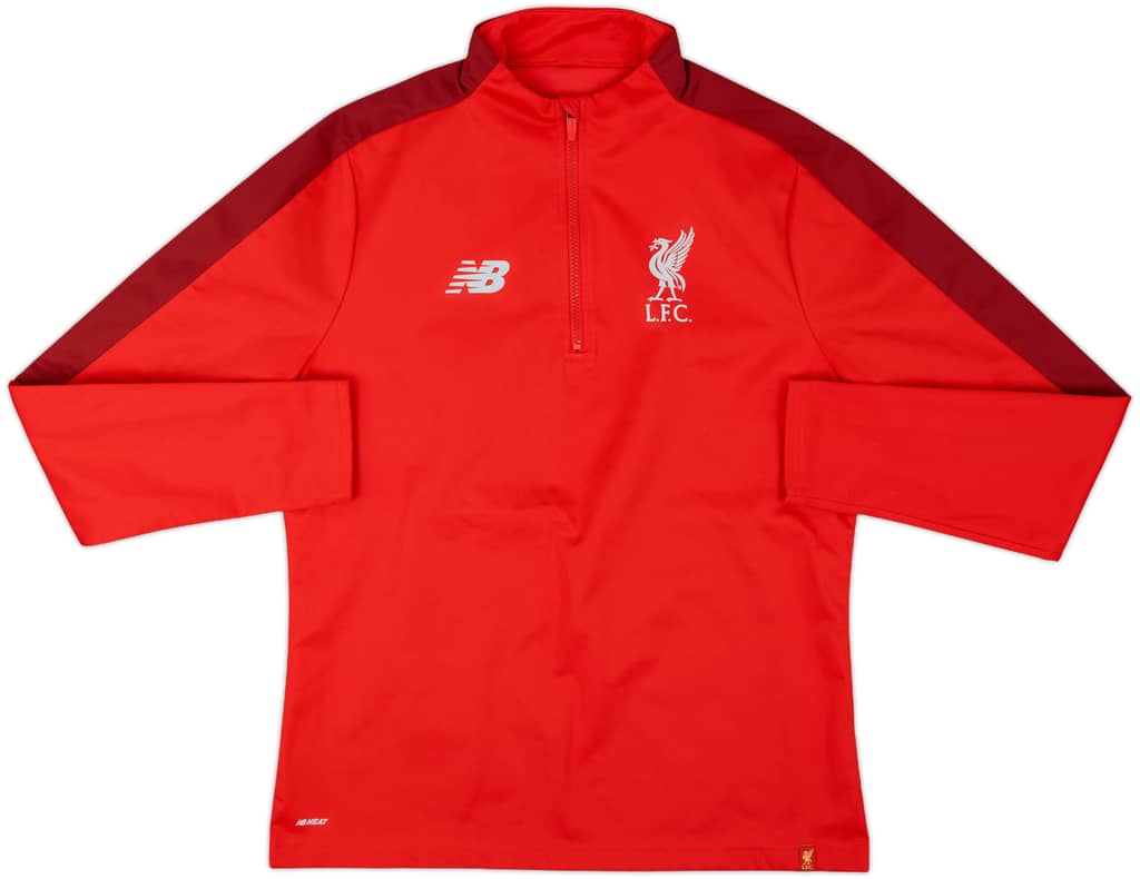 2018-19 Liverpool New Balance 1/4 Zip Sweat Top - 8/10 - (L)