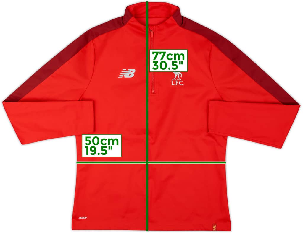 2018-19 Liverpool New Balance 1/4 Zip Sweat Top - 8/10 - (L)