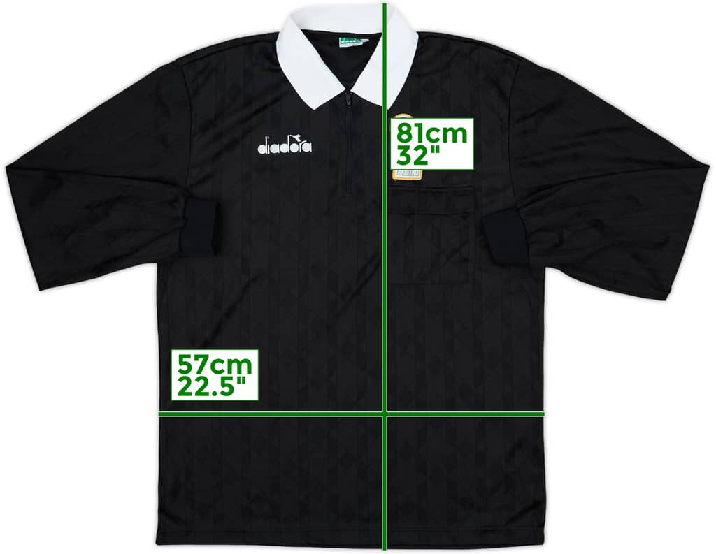 1990s Italy FIGC Diadora Referee L/S Shirt - 9/10 - (XL)