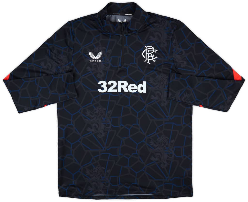 2024-25 Rangers Castore 1/4 Zip Pre-Match Top - 9/10