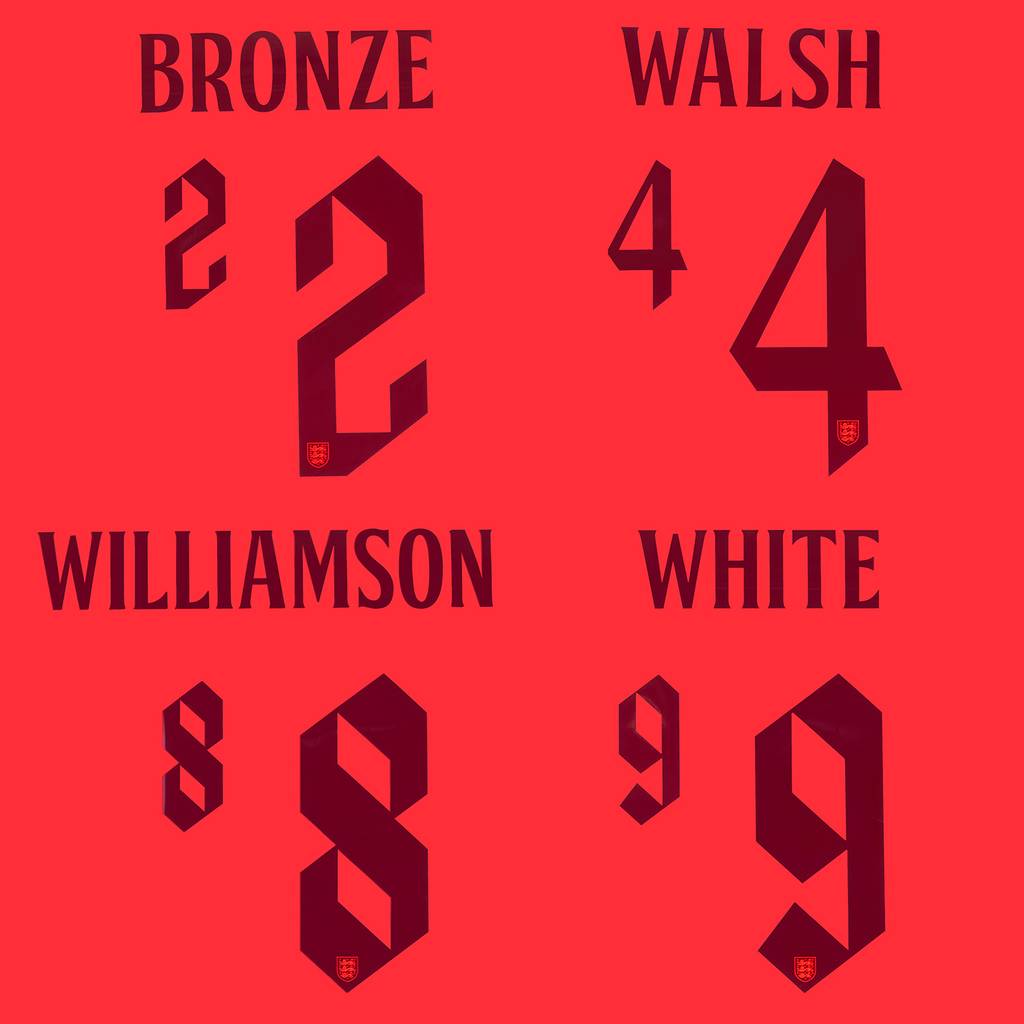 2022-23 England Lionesses Away Name Set