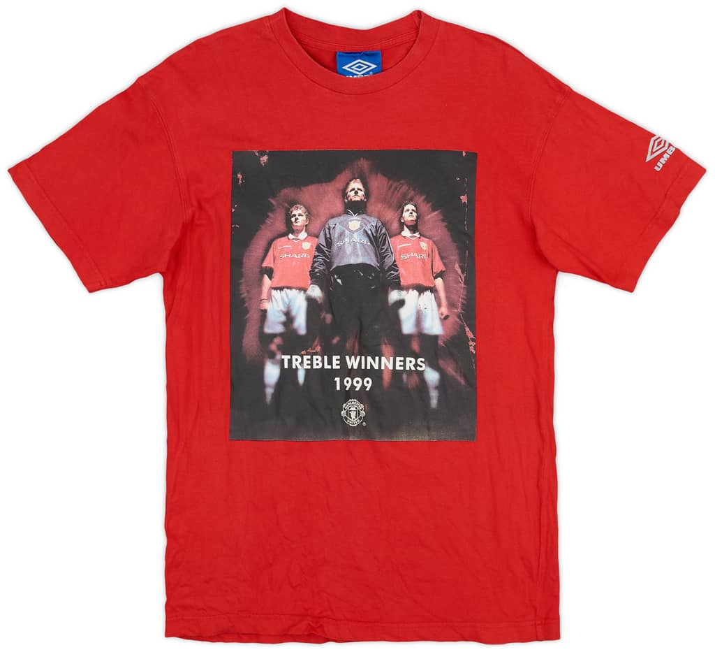 1999-00 Manchester United Umbro Graphic Tee - 9/10 - (S)