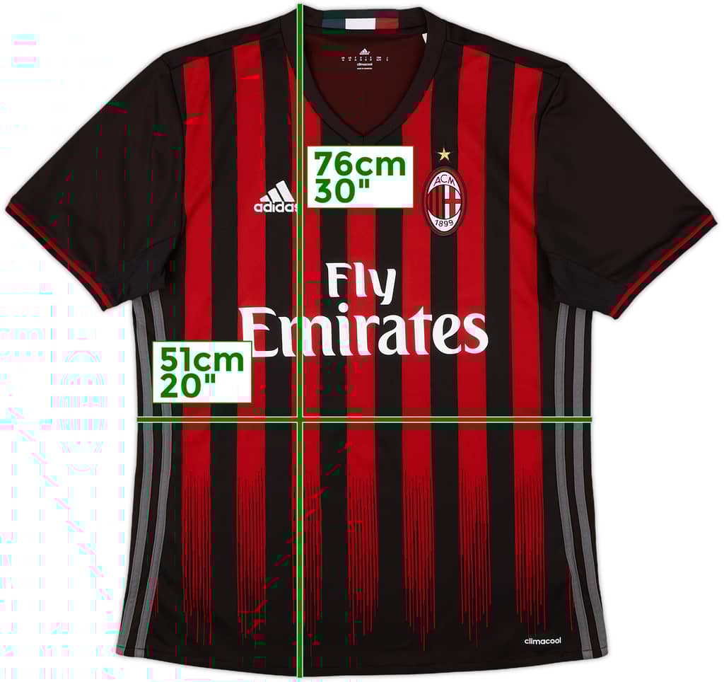 2016-17 AC Milan Home Shirt - 10/10 - (M)