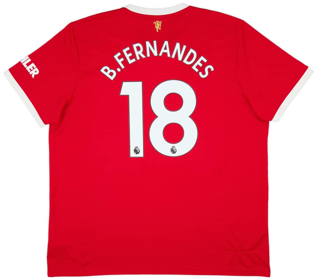 2021-22 Manchester United Home Shirt B. Fernandes #8 - 7/10 - (XXL)