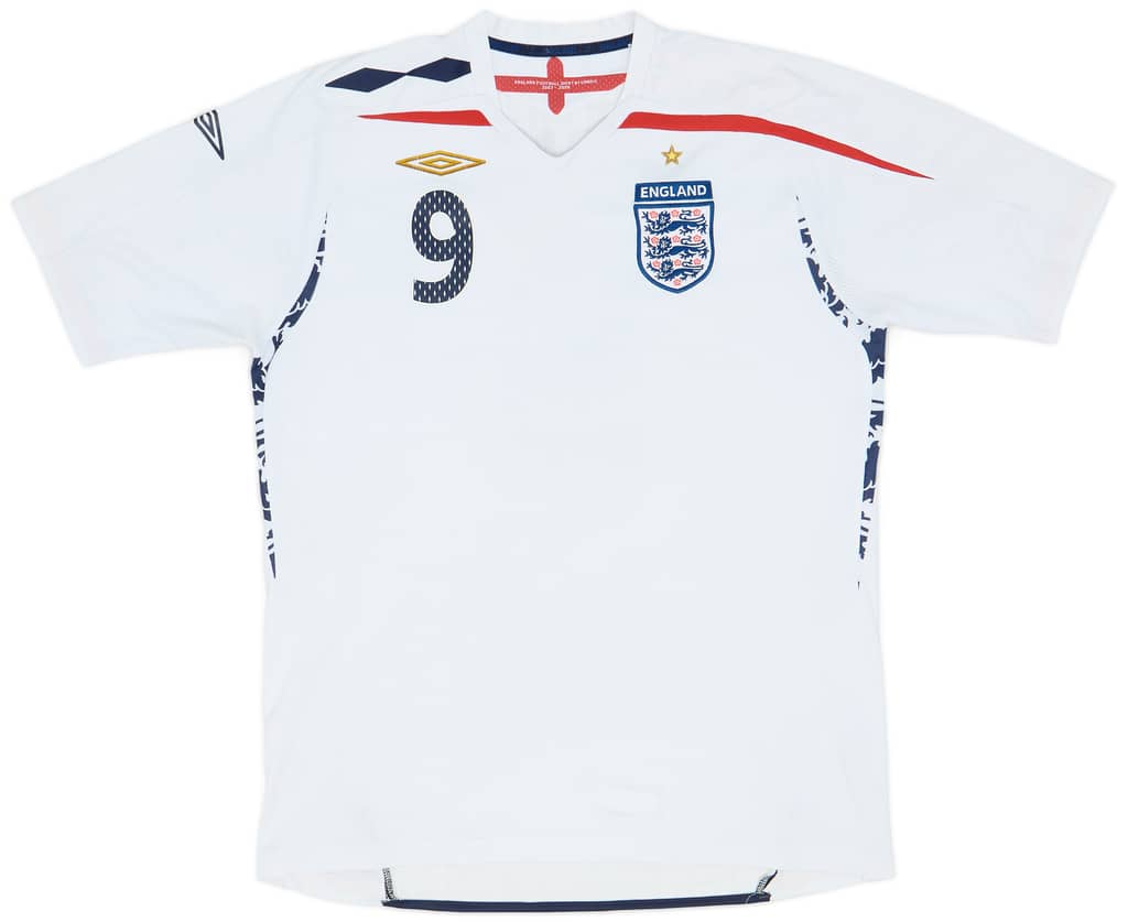 2007-09 England Home Shirt Rooney #9 - 6/10 - (L)