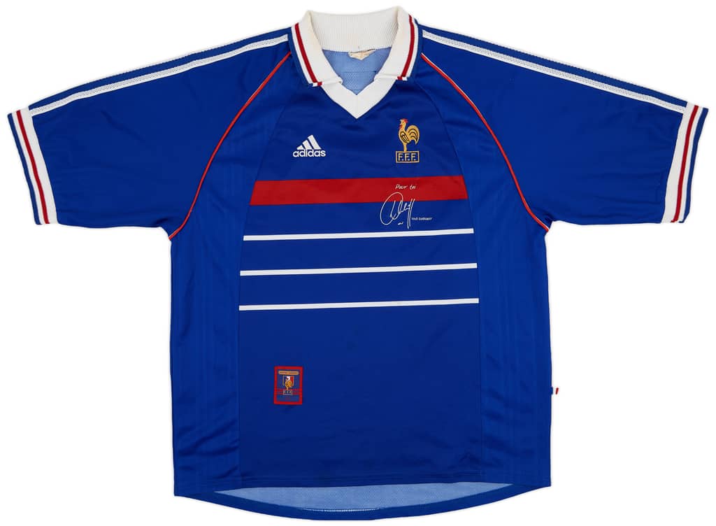 1998-00 France 'Pour Toi Youri Djorkaeff' Home Shirt - 8/10 - (XL)
