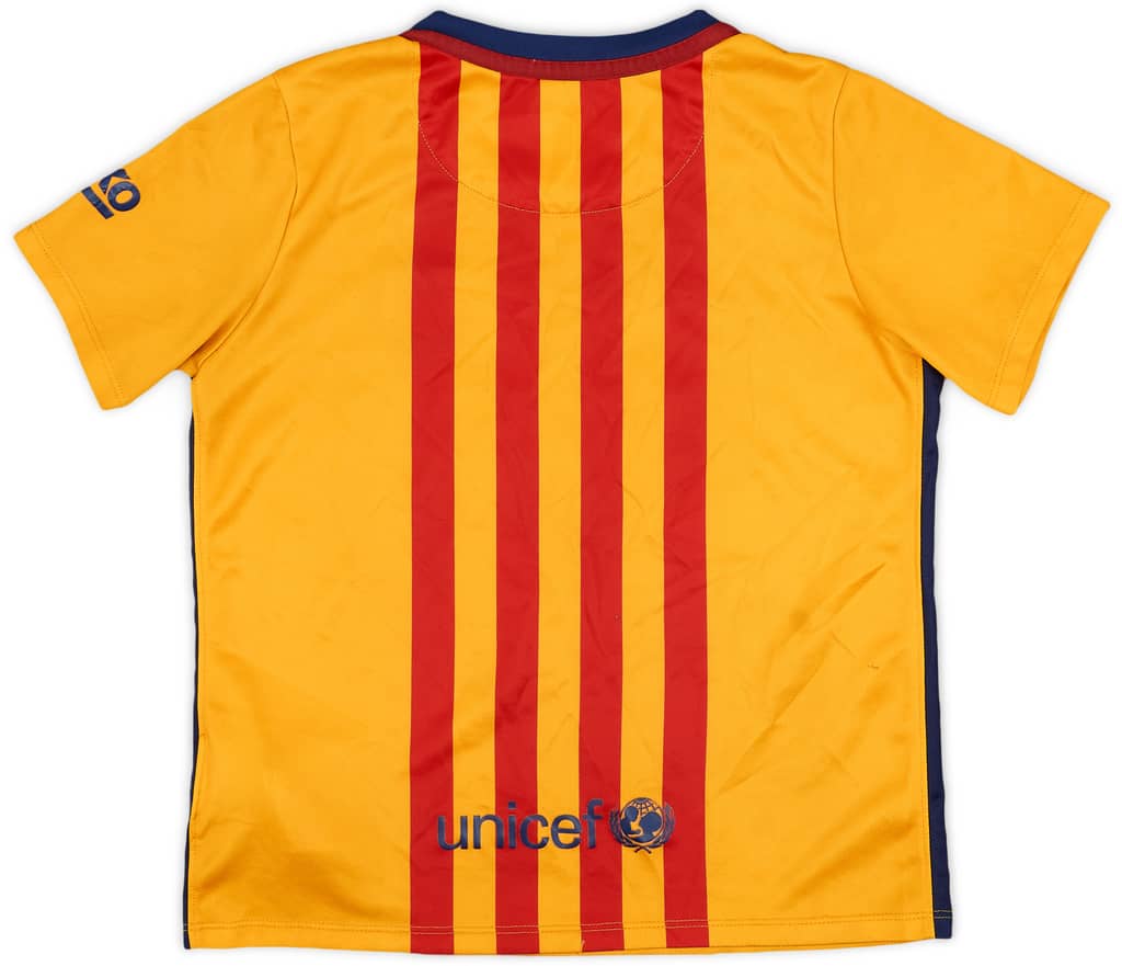2015-16 Barcelona Away Shirt - 7/10 - (7-8 Years)
