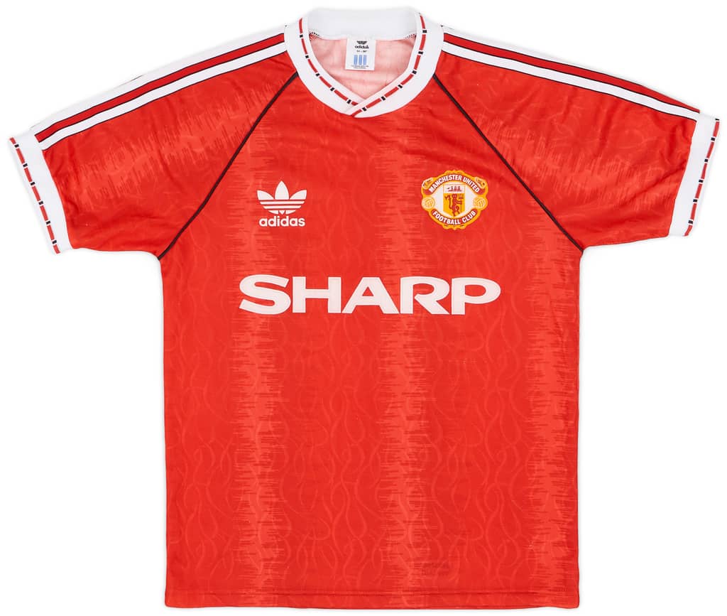 1990-92 Manchester United Home Shirt - 8/10 - (S)
