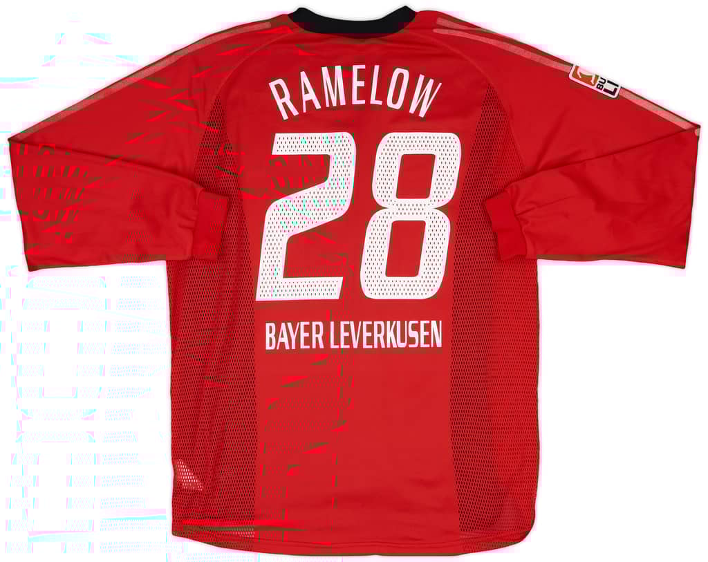 2002-04 Bayer Leverkusen Match Issue Home L/S Shirt Ramelow #28