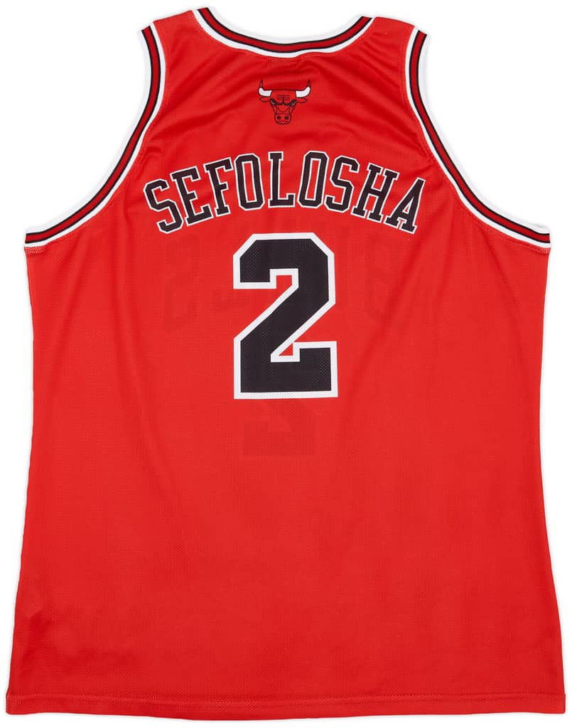2006-09 Chicago Bulls Sefolosha #2 Champion Away Jersey - 9/10 - (XXL)